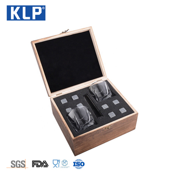 KLP Selling Whiskey Glasses Set of 2 Collectible Glass Black Label Glasses Whisky Set