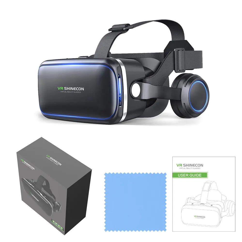 Máquina de juegos VR SHINECON 9d VR, lentes HD de 40mm, gafas VR