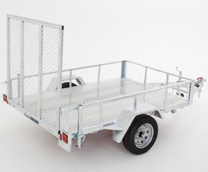 Hot dip galvanized single axle Trailer for ATV and golf cart with <strong>mesh</strong> <strong>ramp</strong> - Product Image 5