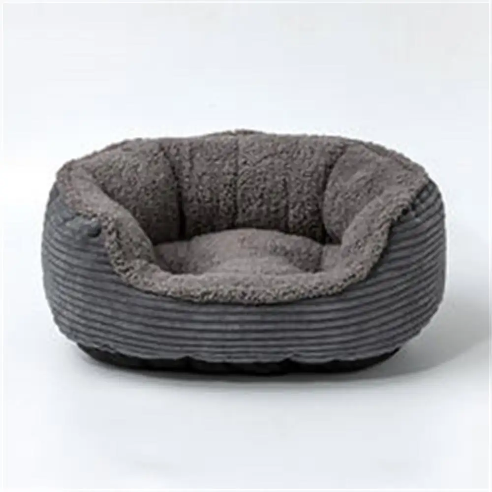 Grosir Tersedia Logo Kustom Promosi Abu-abu Lipat Sofa Besar Tempat Tidur Anjing Peliharaan Tempat Tidur Hewan Peliharaan Mewah