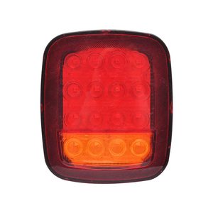 16 Led משאית נגרר אוניברסלי סיבוב בלם אחורי עצירה אורות צד זנב Led אדום סמן מנורת אור לג'יפ <span class=keywords><strong>YJ</strong></span> JK CJ משאית נגרר
