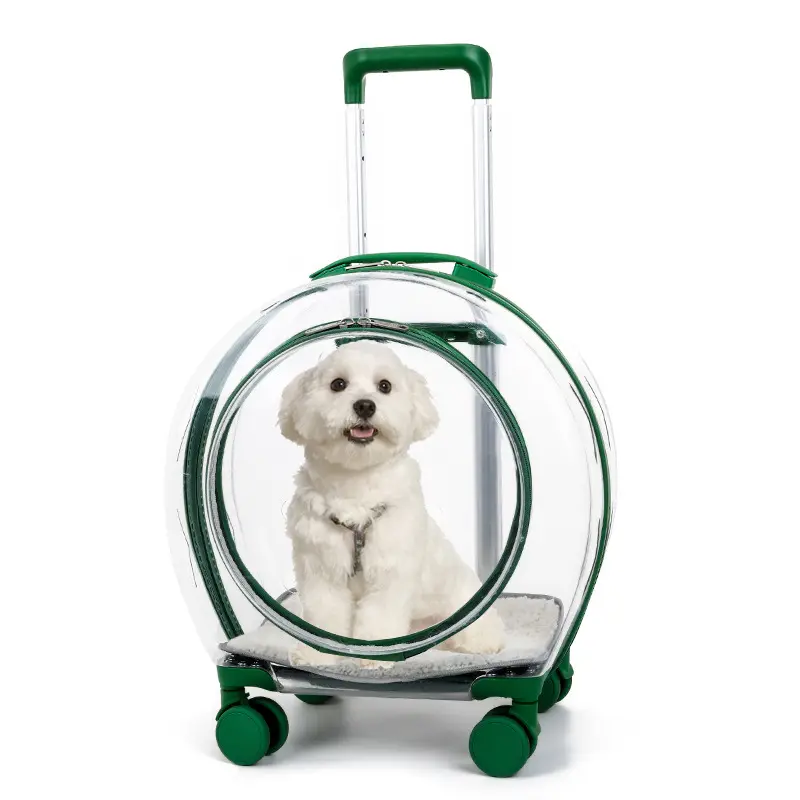 बड़ी क्षमता आउटडोर बैग पालतू पहियों ट्रॉली मामले के साथ कुत्ते वाहक सांस पोर्टेबल कुत्ते के सामान पालतू वाहक