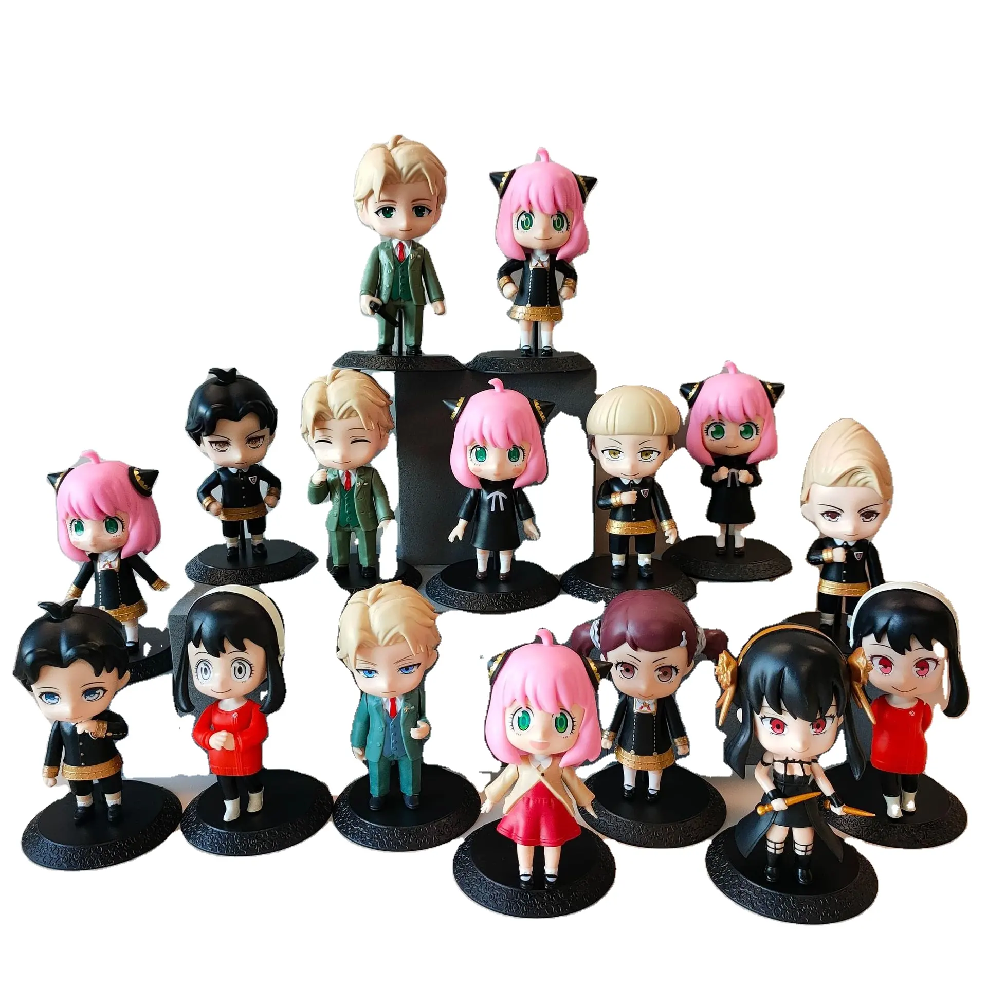 8 unids/set Anime espía X familia juguetes 10cm Anya crepúsculo figura Loid falsificador Anya falsificador su juguete de PVC muñecas modelo