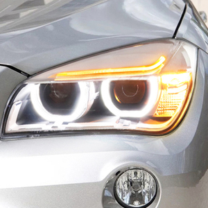Xenplus 11-15 Bmw X1 far takımı için yeni tasarım modifiye melek göz Led gündüz çalışan ışık lensi Xenon farlar - Product Image 6