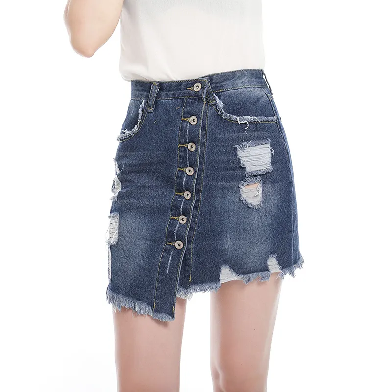 Saia jeans feminina cintura alta, casual, irregular, lavagem leve, mini saia curta, produtos para meninas