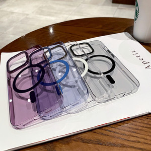เคสโทรศัพท์มือถือแม่เหล็กใสบางพิเศษกันฝุ่นและฝาครอบป้องกันสำหรับ IPHONE14PROMAX <span class=keywords><strong>Apple</strong></span> 13และเคส iPhone