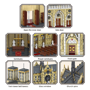 DIY Assembly Streetview Notre Dame Cathedral in Paris Bricks Architecture Model Educational <strong>Toys</strong> for Gifts Building Blocks Sets - Product Image 3