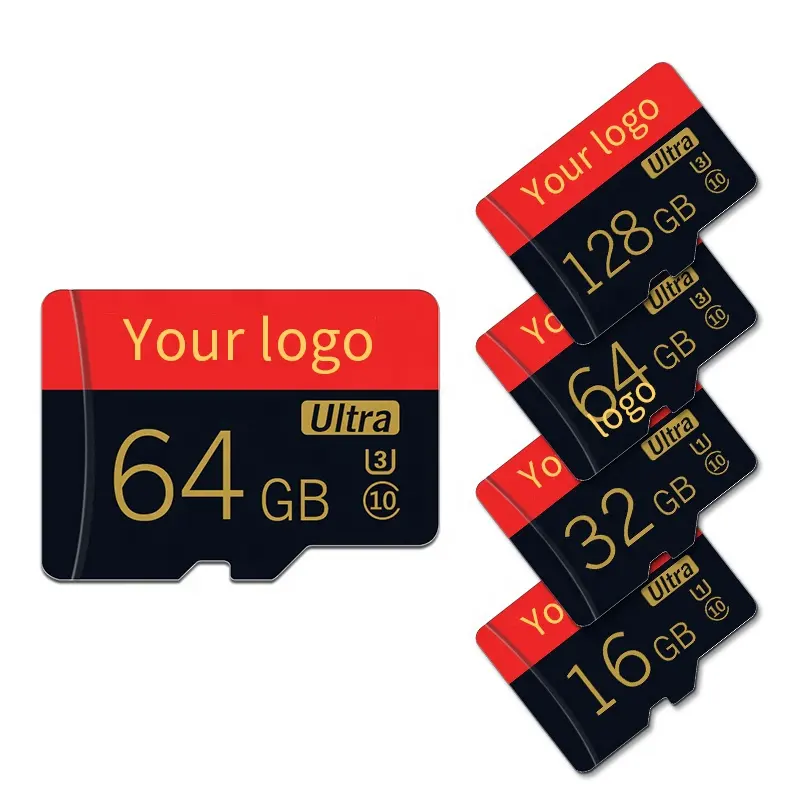 Tarjeta OEM TF con logotipo personalizado 128MB 512MB 1GB 2GB 4GB 8GB 32GB 64GB 128GB 256GB 512GB C10 A1 V10 V30 U3 tarjeta de memoria