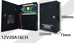 12V 20A 16CH Caja de metal CCTV Fuente de alimentación UPS 12VDC 200W Fuente de alimentación en caja para LED para 110V/220V Entrada 60W/96W/200W Salida - Product Image 3