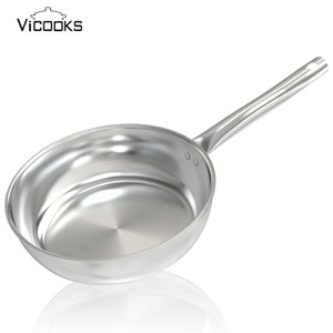 1810 स्टेनलेस स्टील गहरी फ्राइंग पैन को पर्यावरण के अनुकूल फ्लैट फ्राइंग पैन ठंडा हैंडल रखें - Product Image 1