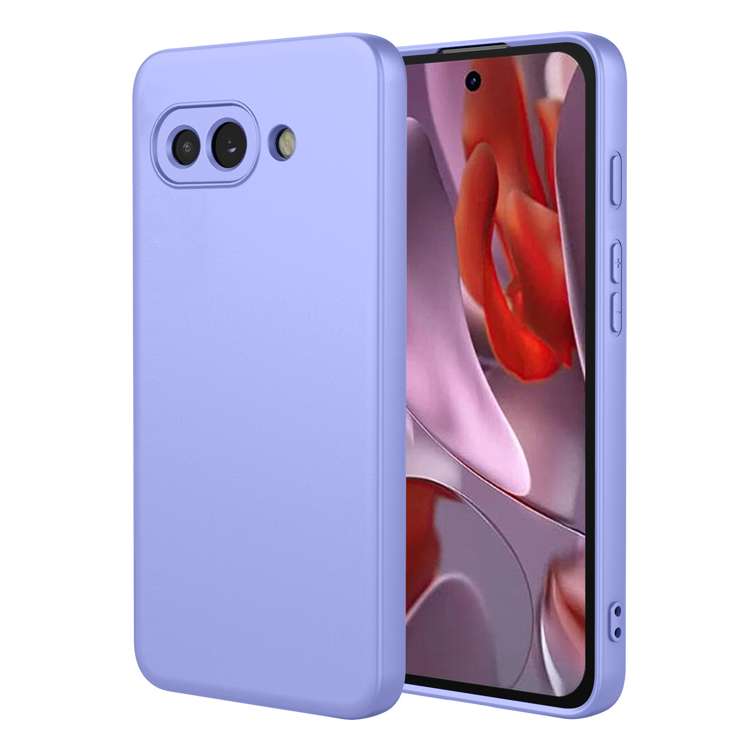 Coque en silicone liquide violet (toucher peau)