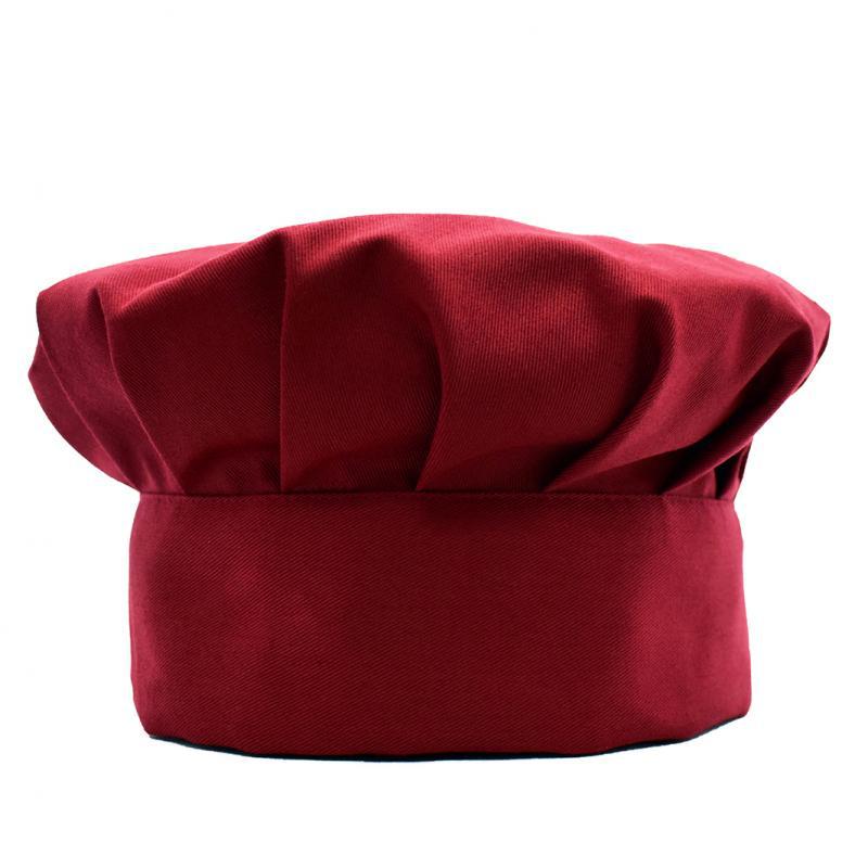 Toque de chef rouge vin