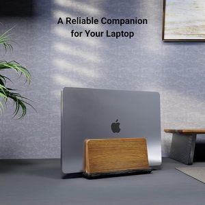 Yukmin Gỗ Có Thể Điều Chỉnh Máy Tính Xách Tay Đứng Thẳng Đứng Cho Bàn Tiết Kiệm Không Gian Macbook Đứng Với Non-Slip Cơ Sở Cho Văn Phòng Chơi Game Không Gian làm việc - Product Image 3