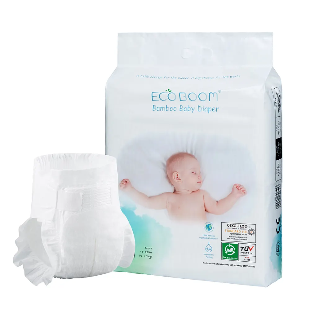 OEM ODM Charcoal bamboo chlorine free eco friendly diaper of baby's favorite choice