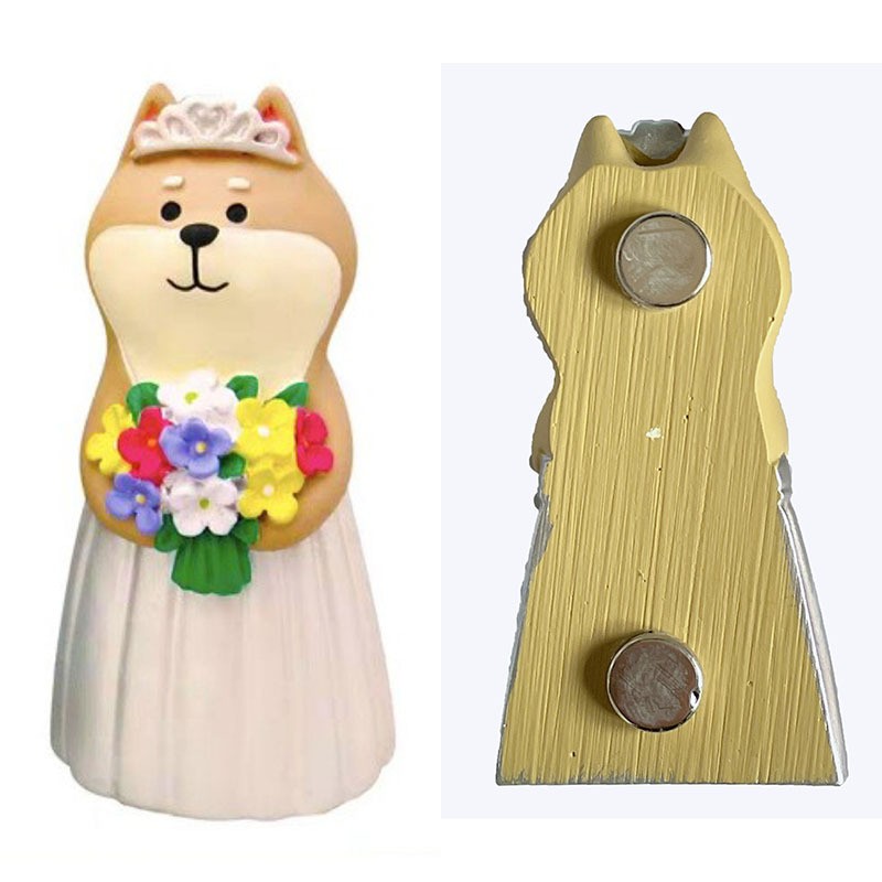 Autocollant pour réfrigérateur - Mariée Shiba Inu