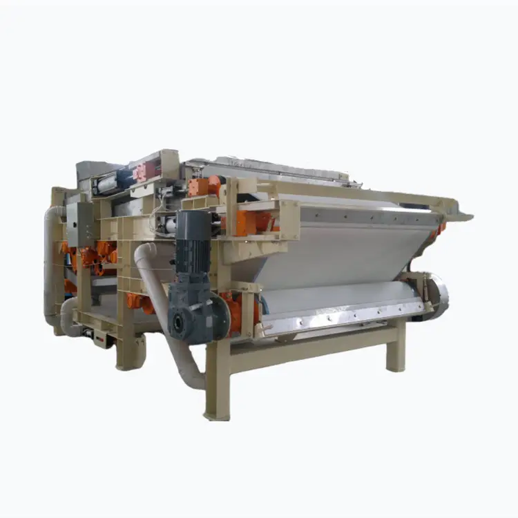 Belt filter press dehydration of textile sewage process