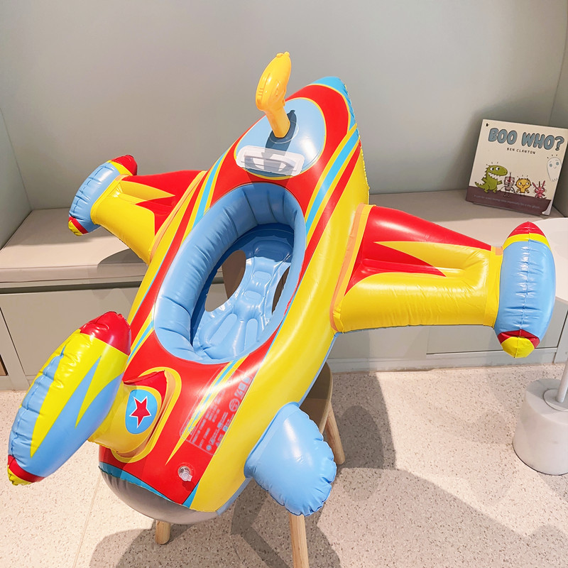 Blue red airboat with watergun