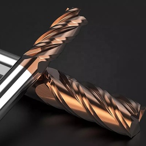 CNC kesici CNC ahşap çalışma makinesi torna makine kesme takımları % 1/2 bakır kaplamalı Tungsten karbür alüminyum <span class=keywords><strong>End</strong></span> Mill için altın - Product Image 5