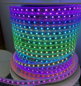 シングルロウ防水RGB LEDストリップライトストリング5mフレキシブルスマートPVC PCB音声およびアプリコントロールIP67定格 - Product Image 1