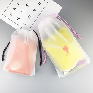 自定义徽标磨砂pe塑料网兜最小起订量100pcs - Product Image 4