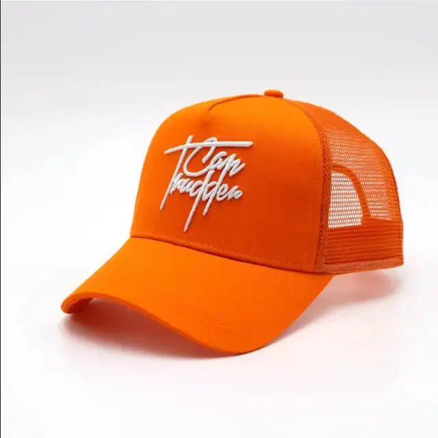 Высокое качество, оптовая продажа, классический дизайн на заказ, собственный 3D вышитый логотип, 5 панелей, кепки, сетчатые кепки для грузовиков, мужские головные уборы