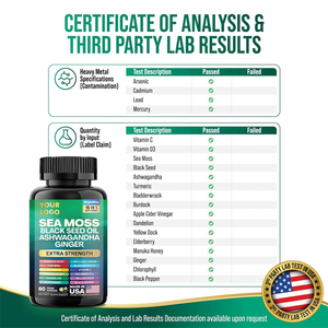 Shilajit <strong>Capsules</strong> Herbal Supplement Extract Form Shilajit for Muscle Support Ashwagandha Rhodiola Rosea <strong>Panax</strong> Ginseng Sea Moss - Product Image 5