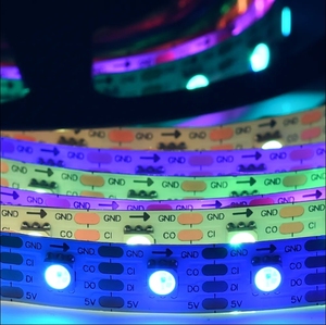LC8822 SK9822 AP102 RGB Светодиодная лента 5 В 48 светодиодов/м пикселей - Product Image 5