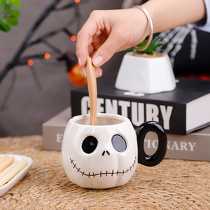 Redeco New Arrival Creative White Skull <strong>Coffee</strong> <strong>Mug</strong> Halloween <strong>Mug</strong> Ceramic Cup for Gifts Home <strong>Decoration</strong> - Product Image 3