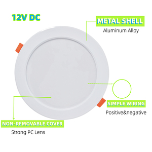 ไฟดาวน์ไลท์ LED DC 12V 8W 7นิ้วไฟติดเพดาน LED แรงดันไฟฟ้าต่ำ12โวลต์สีขาว6500K สำหรับ RV แคมเปอร์ - Product Image 3