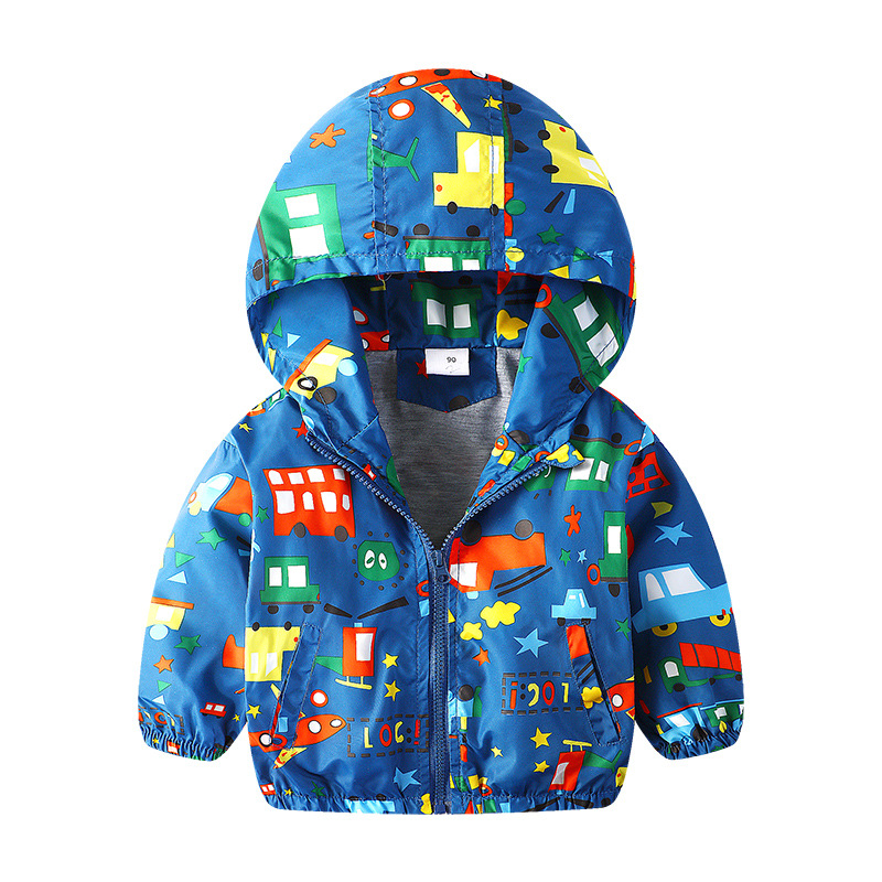 Blue background airplane jacket
