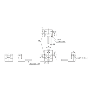 BGE-2L-P13-4 K può rilevare oggetti opachi sopra 1.2x0.8mm di uscita indipendente Multi-direzione indicatore di conferma sensore Slot - Product Image 2