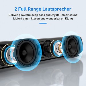 Para altavoces alimentados Sistema de audio Sonido profesional 2,1 canales con tecnología Dsp Barra de sonido de cine en casa Subwoofer incorporado - Product Image 4