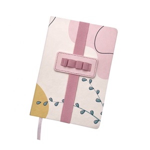 All'ingrosso taccuino personalizzato A5 con cinturino elastico portapenne in pelle sintetica 100 fogli con copertina rigida diario Note libri Logo personalizzato - Product Image 1