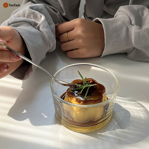 Basit cam bardak yaz yüksek değer dondurma yoğurt tatlı puding kasesi - Product Image 5
