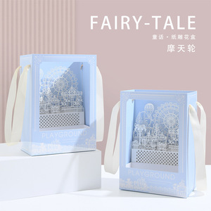 <strong>Custom</strong> Mother's Day Floral Packaging Birthday Handheld Flower <strong>Box</strong> Open <strong>Window</strong> Flower Gift <strong>Box</strong> Birthday Flower 3D <strong>Display</strong> <strong>Box</strong> - Product Image 3