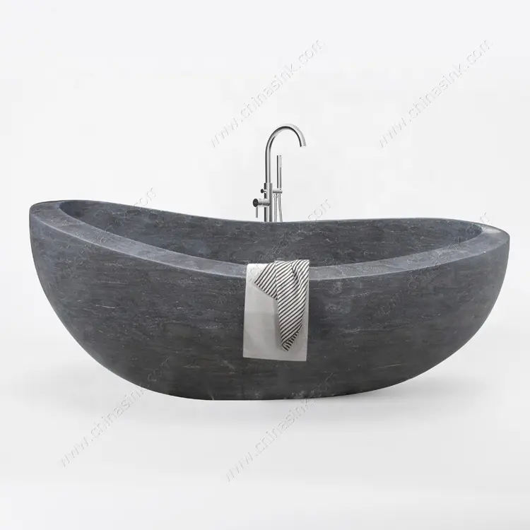 Lüks banyo iliklerine küvetler yeni tasarım granit Oval şekil otel derin küvetler