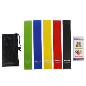 FitFirst <strong>Elastic</strong> TPE Mini <strong>Loop</strong> Resistance <strong>Exercise</strong> Bands Set for Workout - Product Image 6