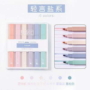 中国oem定制廉价荧光笔矩形标记低最小起订量马卡龙粉彩荧光笔套装 - Product Image 6