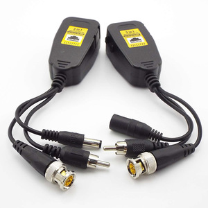 3in1 HD 8MP <strong>BNC</strong> Video Balun DC RCA Power Supply Converter Transceiver Passive RJ45 for Camera CCTV AudioPassive Connector - Product Image 2