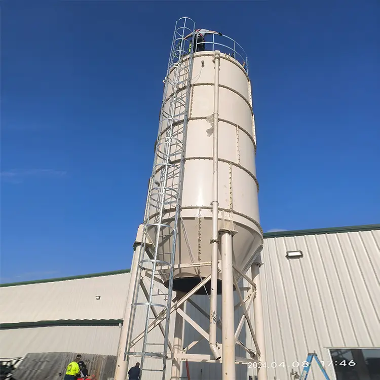 Facile trasporto di polvere alla rinfusa 60T 80T imbullonato tipo verticale acciaio fly cenere stoccaggio cemento silo prezzo