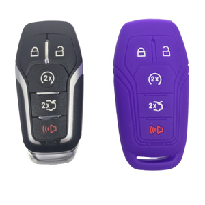Silicone Smart Car Key Cover Shell Case Keyless Entry HolderためFord F-150 Lincoln Fusion MKZ Mustang MKC 5 Buttons Smart Key - Product Image 2