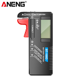 Aneng เครื่องทดสอบความจุของแบตเตอรี่ลิเธียมดิจิตอลอิเล็กทรอนิกส์แบบ BT-168D จอแสดงผล LCD เครื่องมือทดสอบอเนกประสงค์แบบปุ่ม AAA - Product Image 1