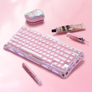 Cooig Online Shopping Mercury K1 Special Edition Tri-mode Sakura Pink 79 Keys <strong>Programmable</strong> Control Knob Gaming <strong>Keyboard</strong> - Product Image 3