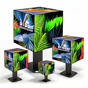 Полноцветный HD наружная подставка 3D анимация светодиодный волшебный квадрат креативный куб светодиодный дисплей - Product Image 1
