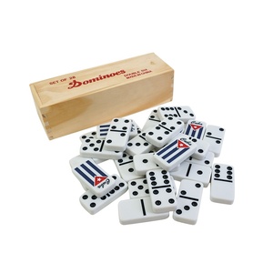 Профессиональный Набор для игры в виде флага, Куба, домино, двойной, 6, 28 шт., белый Спиннер для домино в деревянной коробке для настольной игры - Product Image 1