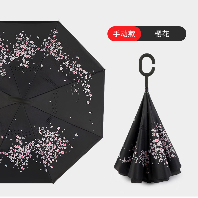 Cherry blossom double-layered thickened reinforced canopy, suita