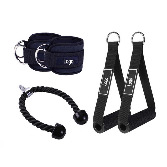 Gym Kabel Machine Bijlagen Oefeningen Biceps Triceps Touw, Handvat En Enkelband