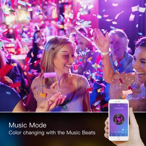 App kontrolü bluetooth müzik led şerit ışık SMD 5050 30 led/metre 5m set, ses kontrolü akıllı led ışıklar şerit RGB - Product Image 5