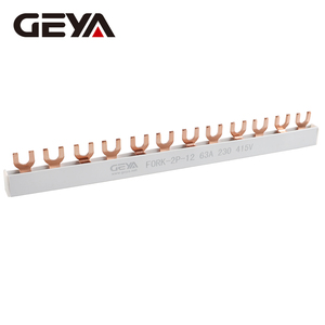 GEYA 1P 2P 3P <strong>4P</strong> Pin 63A <strong>U</strong> <strong>Type</strong> Fork <strong>Type</strong> Mcb Electric Copper <strong>Busbar</strong> for Distribution Box Mounting - Product Image 2