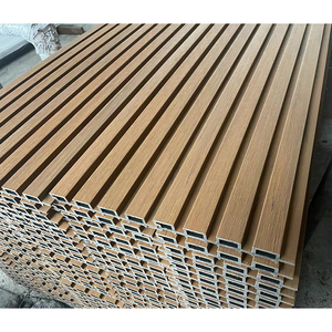 Installazione legno fibbia soffitto Custom esterno ad alta densità Wpc parete pannelli di rivestimento - Product Image 2